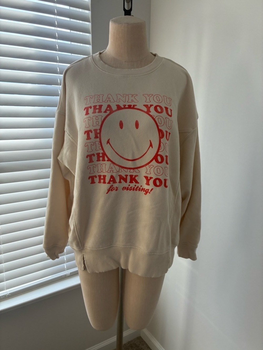 Aerie Women's Thank You For Visiting The Chill Crew Oversized Sweatshirt